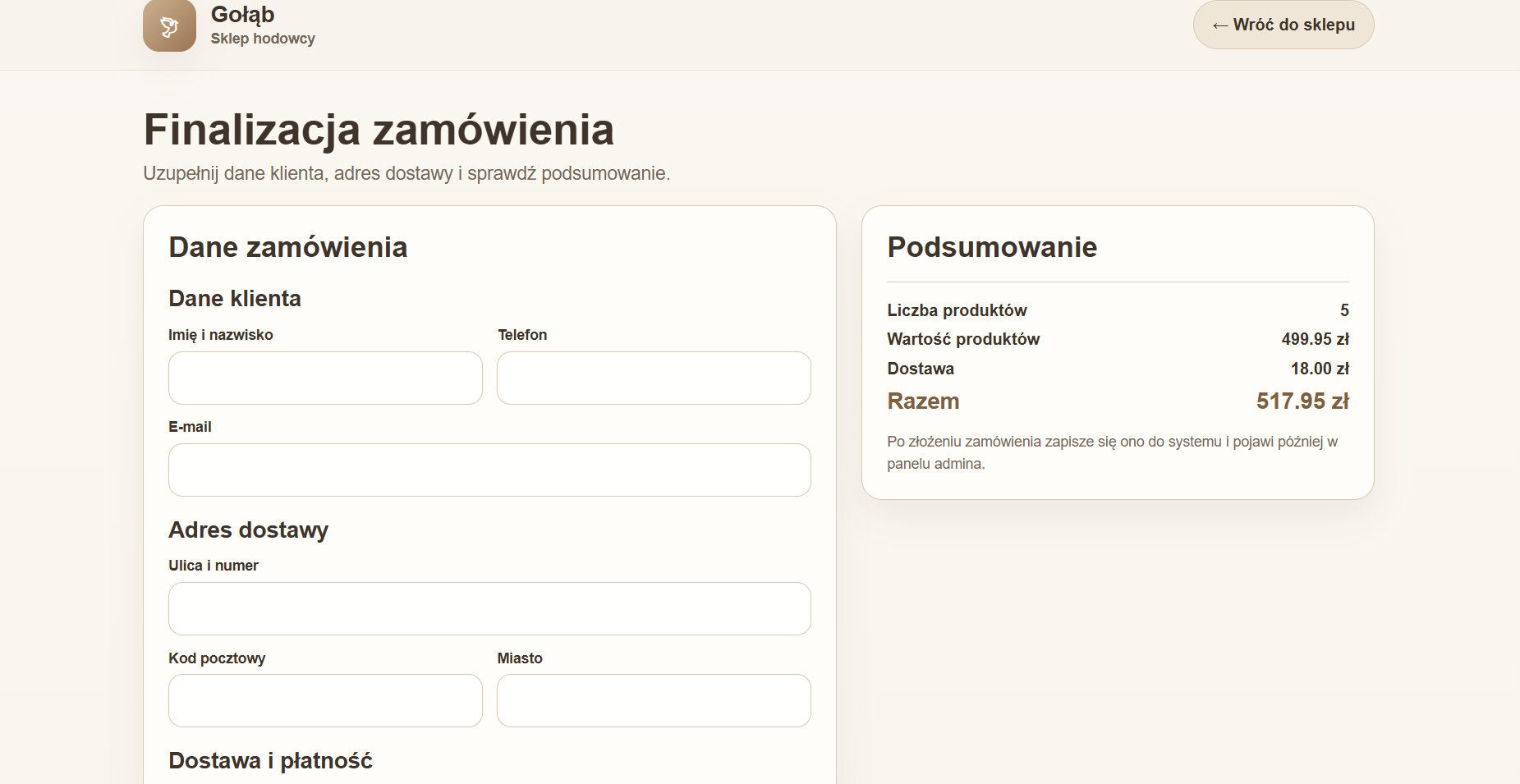 nowoczesna strona internetowa dla firm z Myślenic 