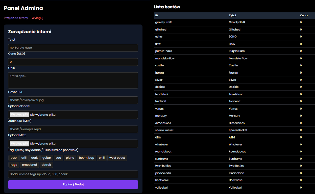 MinerBeats – podgląd 2