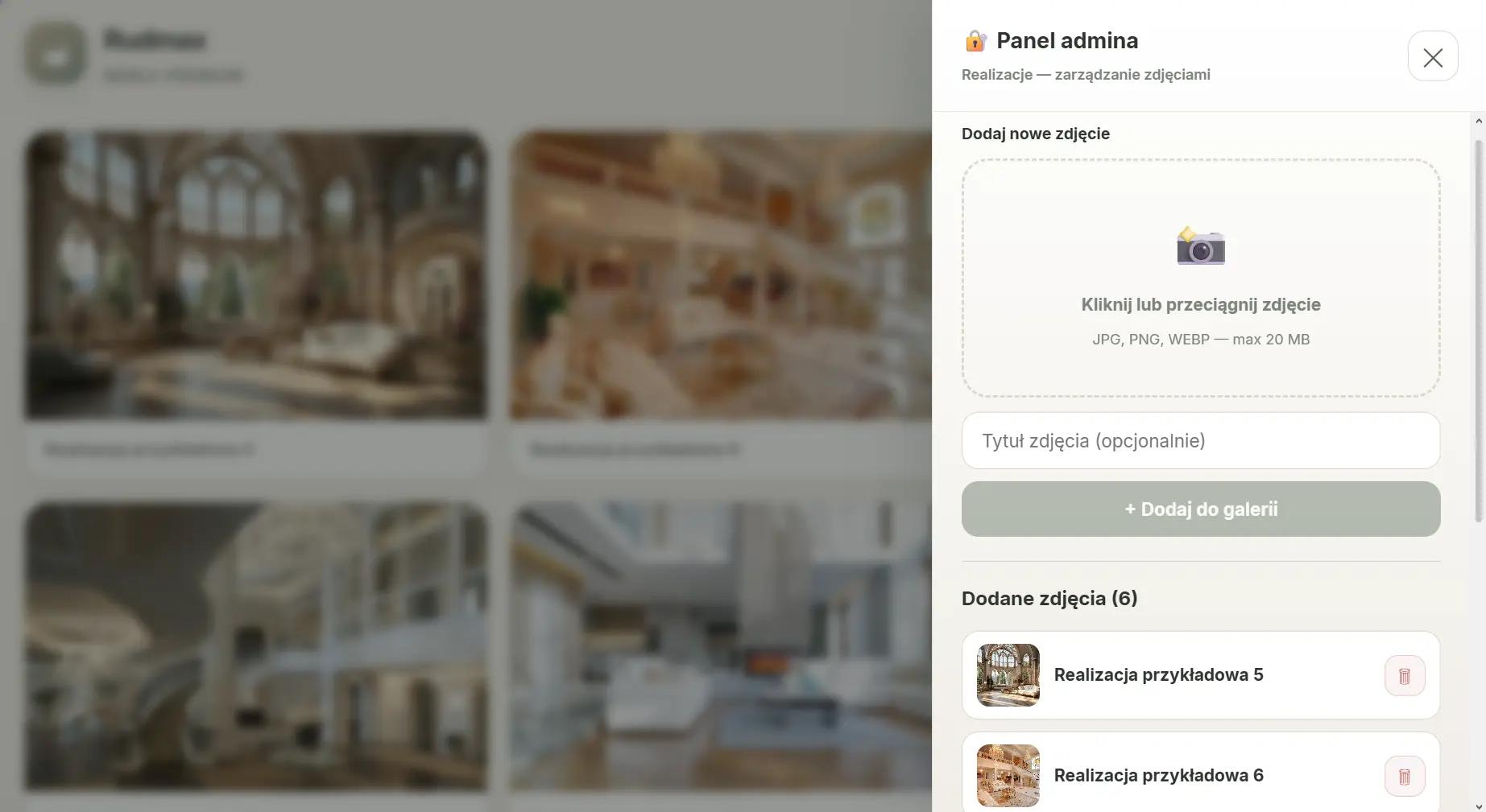 Galeria realizacji — widok 2